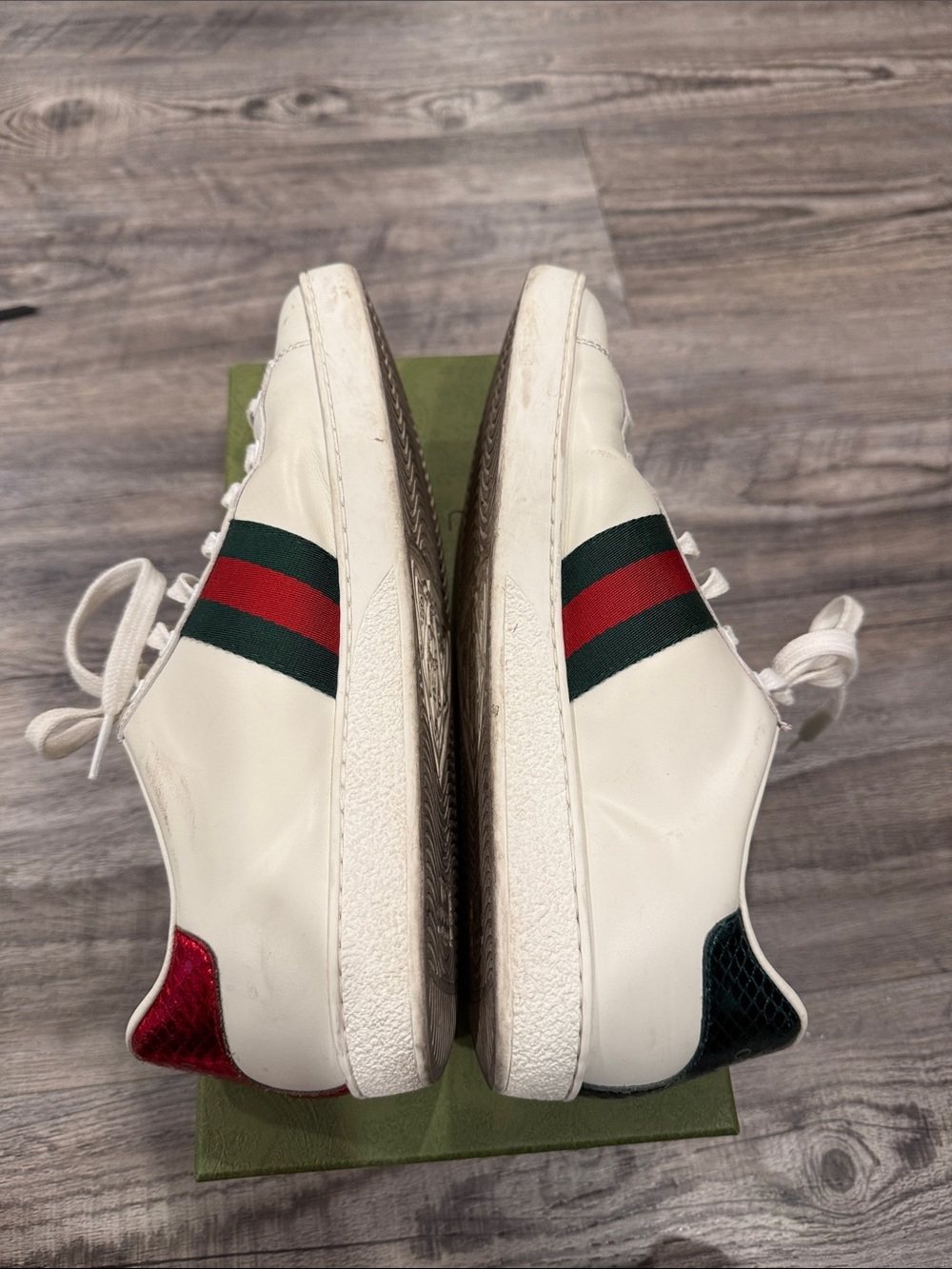 GUCCI ACE Arrow Embroidered Sneakers Women’s 38.5 US Size 8.5 Shoes - Picture 12 of 16